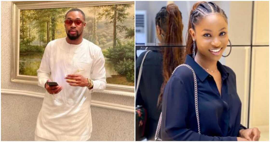 BBNaija housemates Sheggz and Bella BBNaija housemates Sheggz and Bella