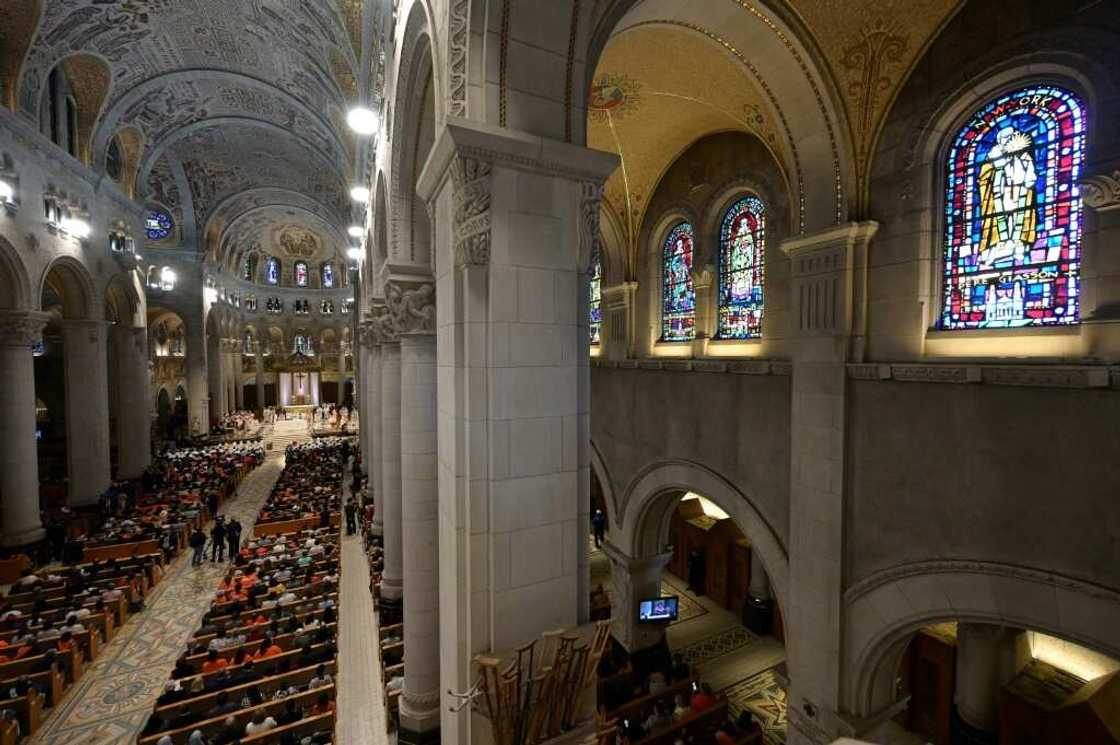 Pope Francis celebrates mass at the shrine of Sainte-Anne-de-Beaupre in Quebec, Canada Pope Francis celebrates mass at the shrine of Sainte-Anne-de-Beaupre in Quebec, Canada