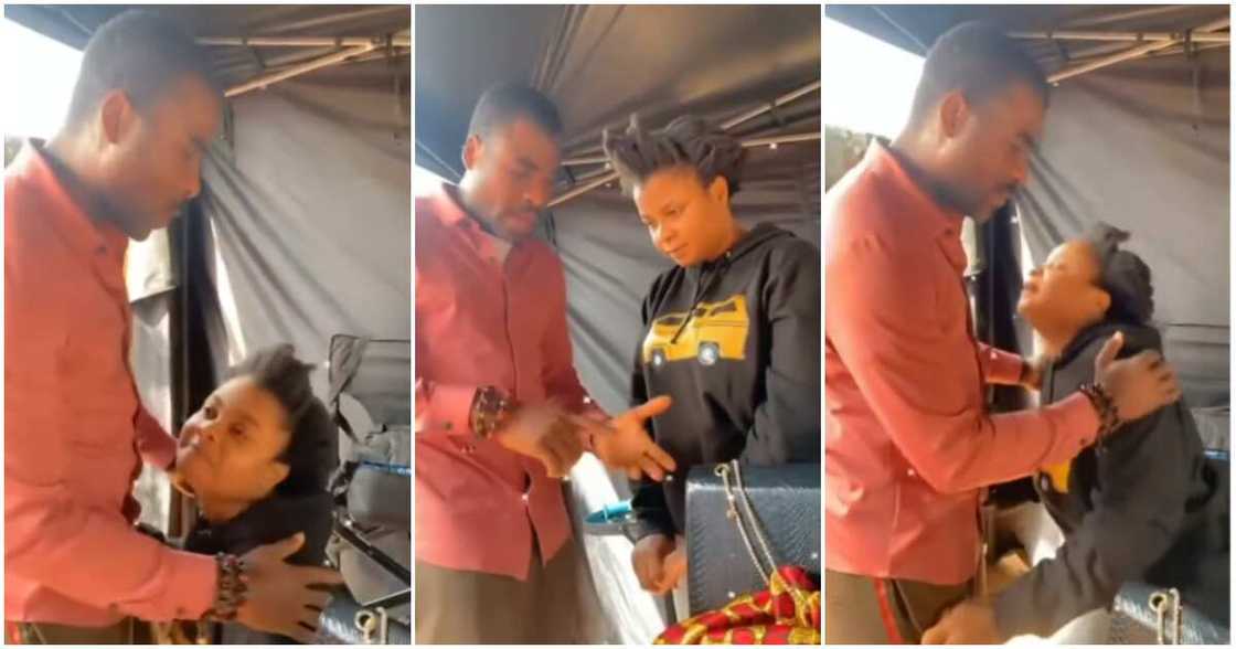 Ibrahim Chatta praying for Bimbo Ademoye. Ibrahim Chatta praying for Bimbo Ademoye.