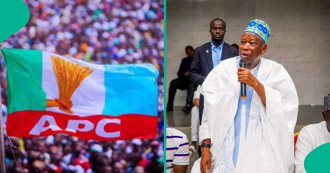 Three reported political forces are believed to have triggered Abdullahi Ganduje’s sudden resignation as APC chairman. Three reported political forces are believed to have triggered Abdullahi Ganduje’s sudden resignation as APC chairman.