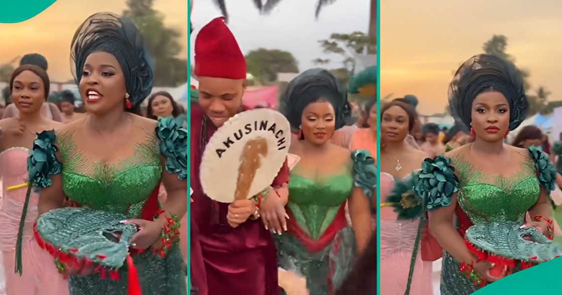 Bride refuses to find husband in crowd until DJ played what she wanted at her wedding. Bride refuses to find husband in crowd until DJ played what she wanted at her wedding.