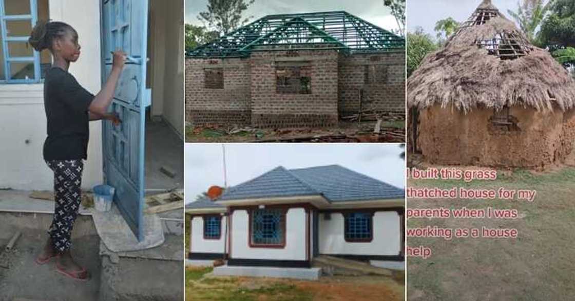 Lady builds fine house for her family Lady builds fine house for her family