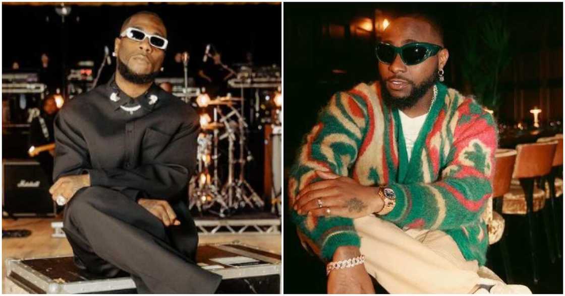 Nigerian singers Davido and Burna Boy Nigerian singers Davido and Burna Boy