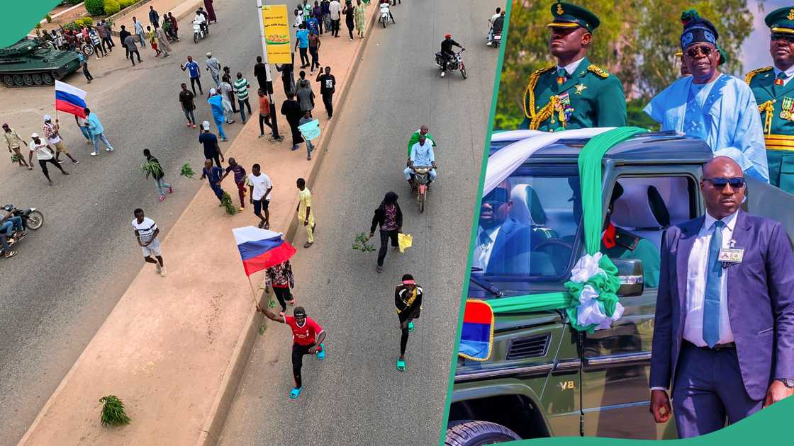 The hunger protest in the country has entered the seventh day with concerns about some Nigerians raising the Russian flags.