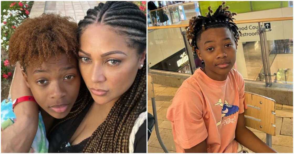 Lola Omotayo and her son Cameron Lola Omotayo and her son Cameron