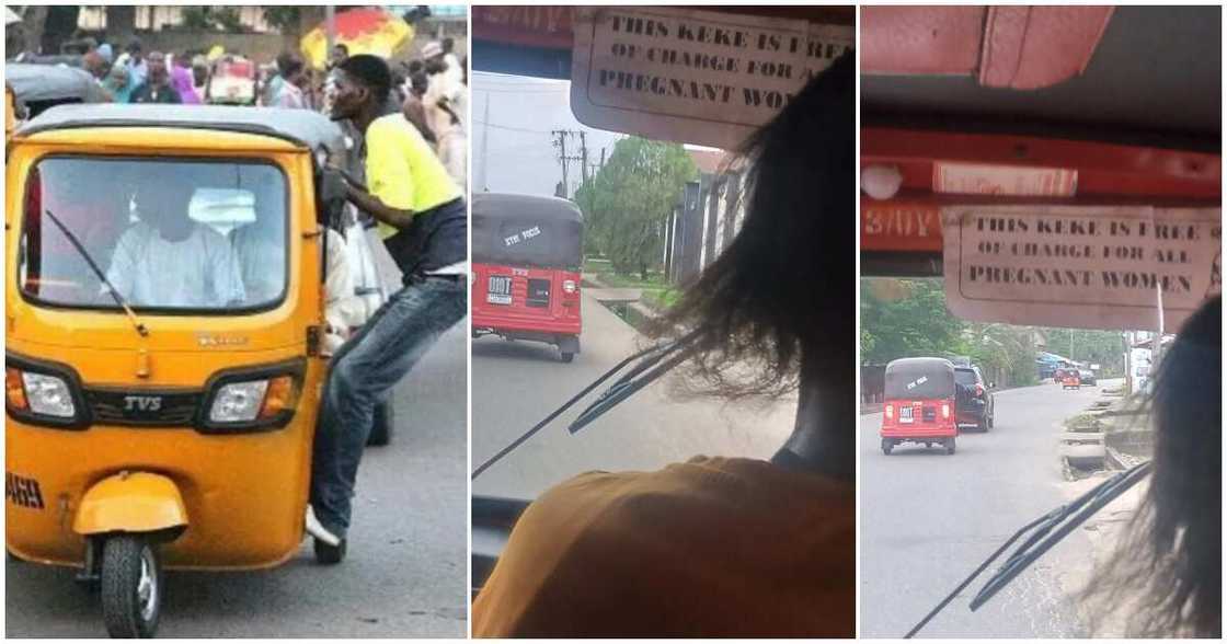 Kind keke rider, free keke for pregnant women, pregnant women keke