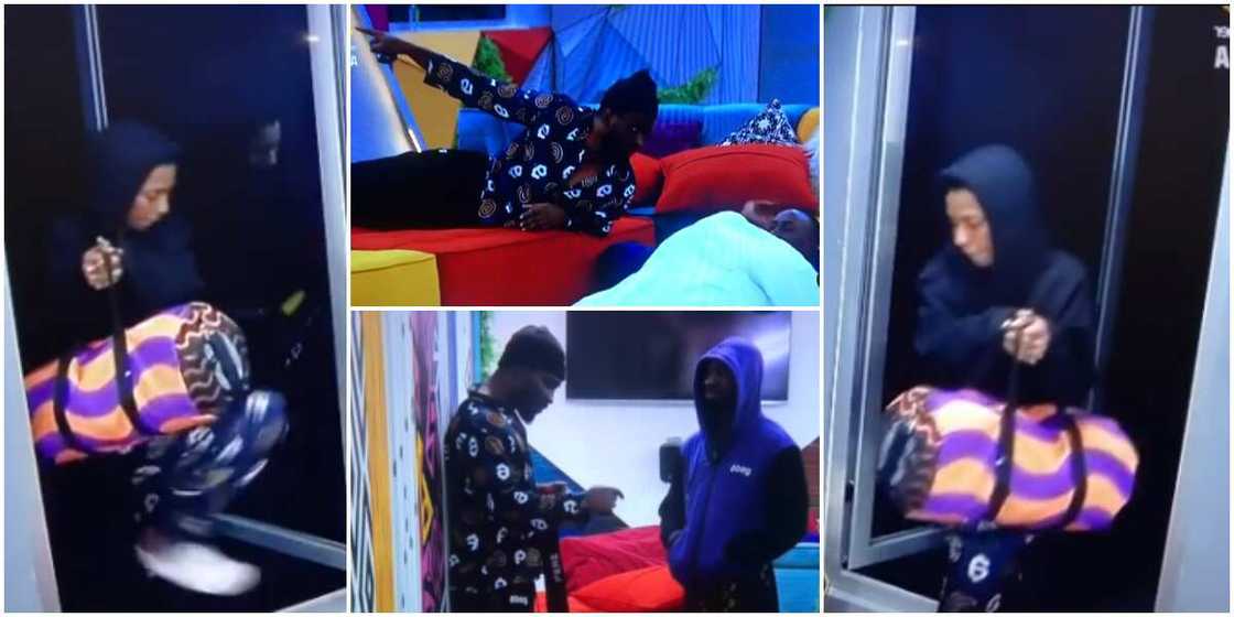 BBNaija's Pere catches Nini. BBNaija's Pere catches Nini.