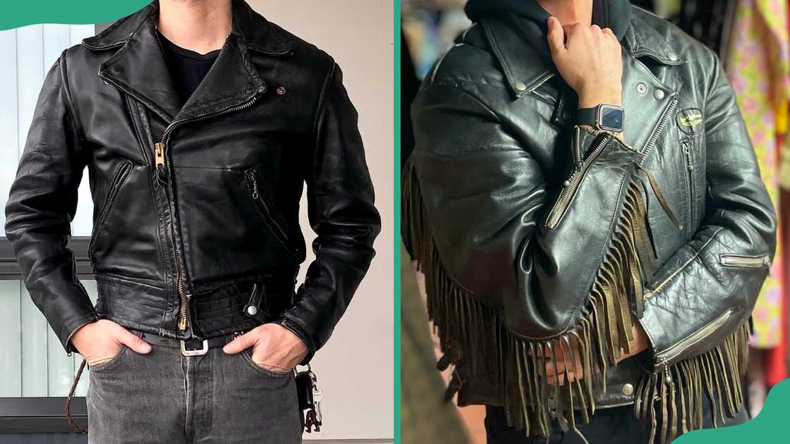 Men in Leather moto jackets Men in Leather moto jackets