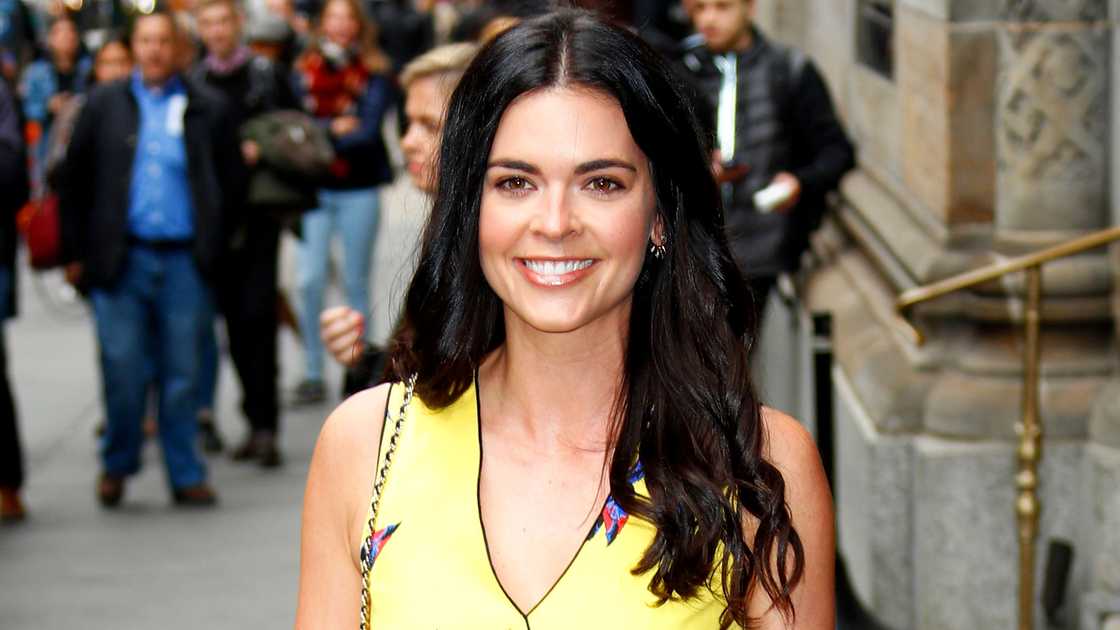 Katie Lee Joel poses standing in a yellow dress at the 2017 Variety Power Women Luncheon in New York City. Katie Lee Joel poses standing in a yellow dress at the 2017 Variety Power Women Luncheon in New York City.