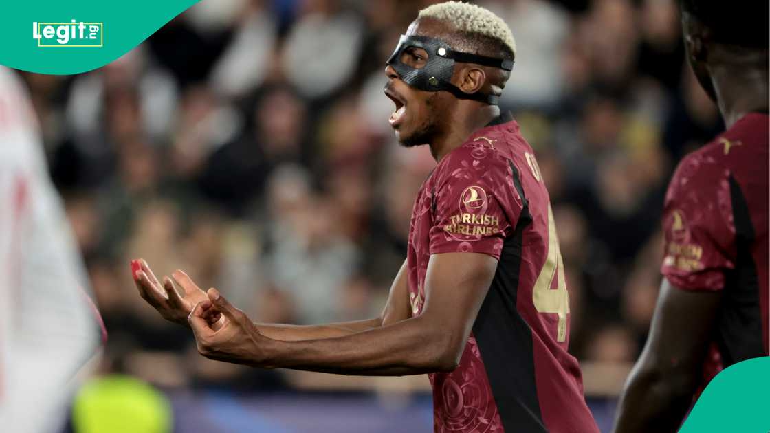 Victor Osimhen, Galatasaray, AS Monaco, Stade de Louis II, Monaco, France, UEFA Champions League. Victor Osimhen, Galatasaray, AS Monaco, Stade de Louis II, Monaco, France, UEFA Champions League.