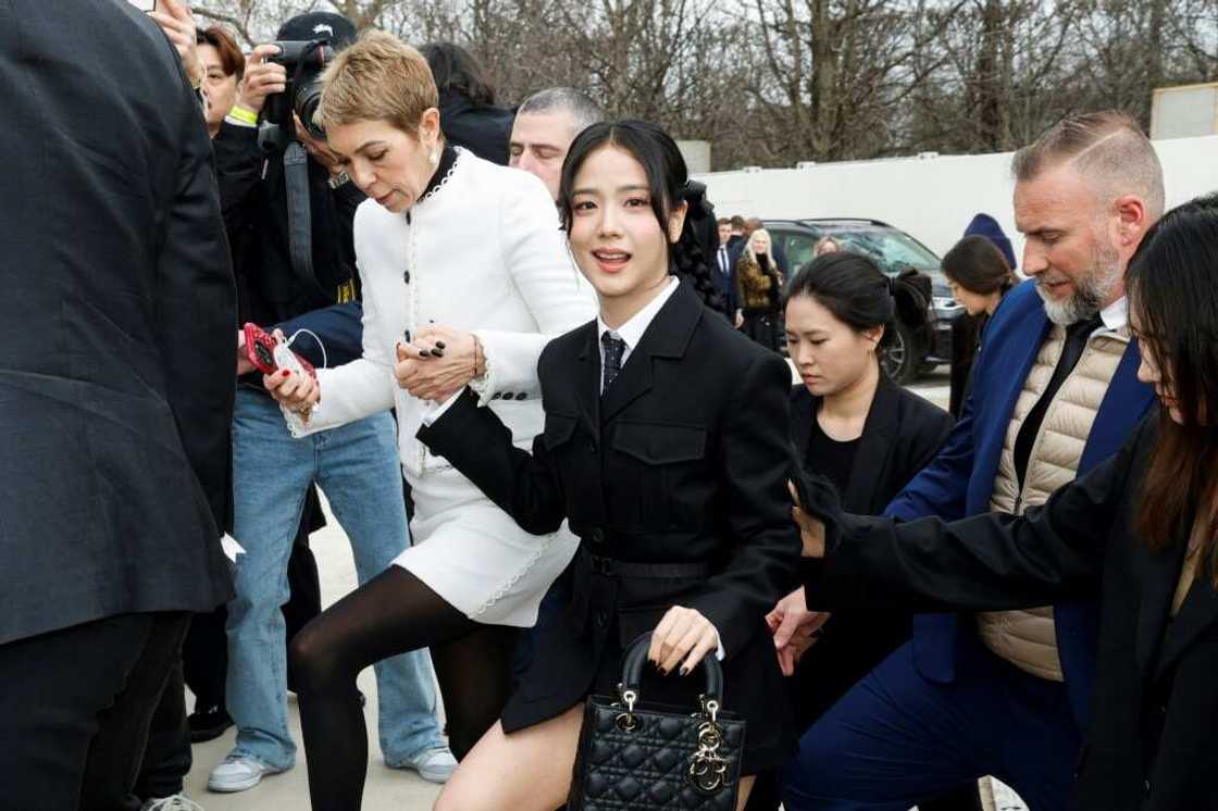 K-pop star JISOO drew some of the biggest screams from fans outside K-pop star JISOO drew some of the biggest screams from fans outside