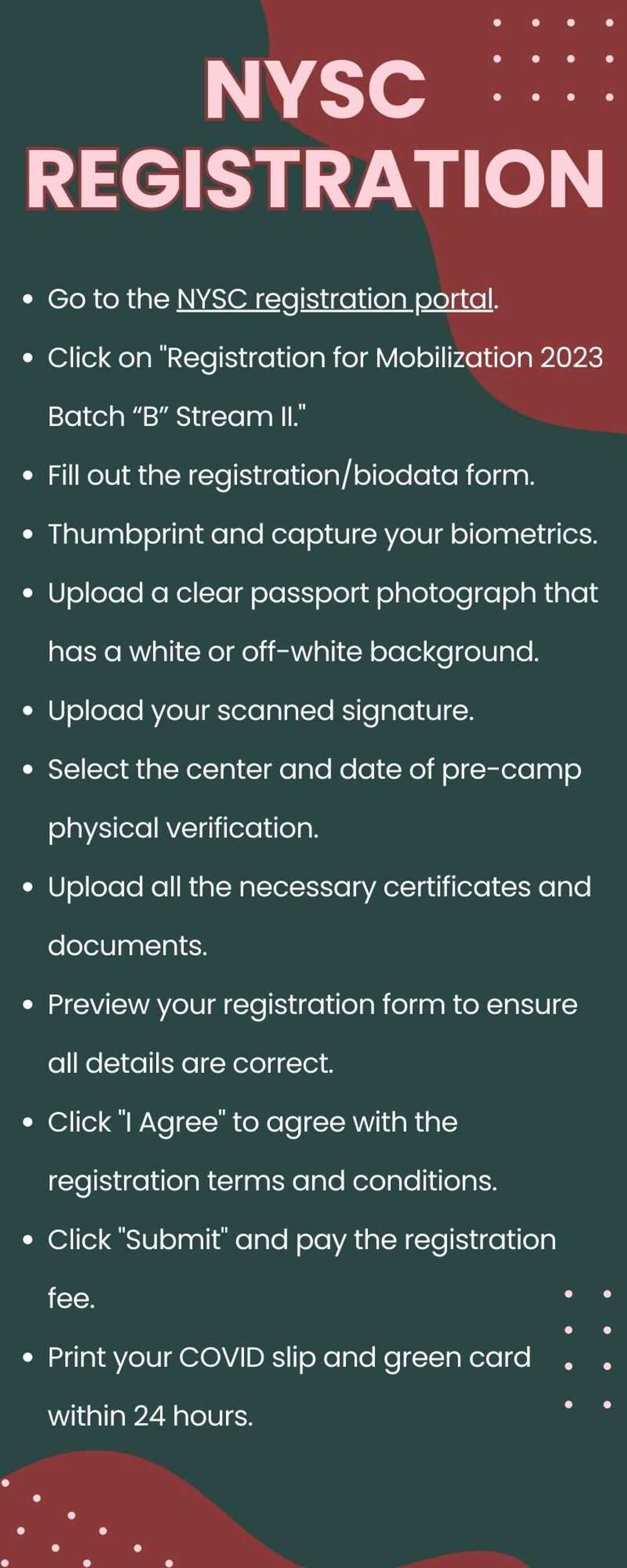 NYSC registration guidelines, requirements, documents, portal NYSC registration guidelines, requirements, documents, portal