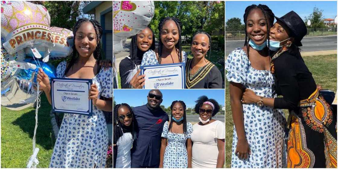 Actress Georgina Onuoha and her family Actress Georgina Onuoha and her family