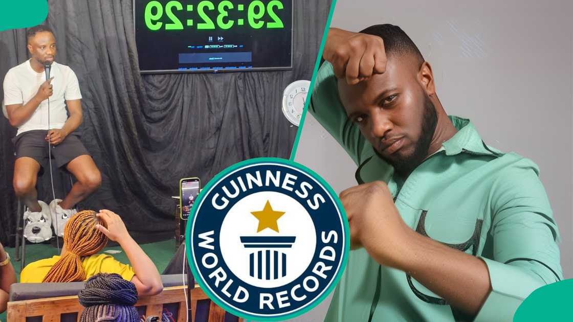 Comedian Deeone sets another Guinness World Record. Comedian Deeone sets another Guinness World Record.