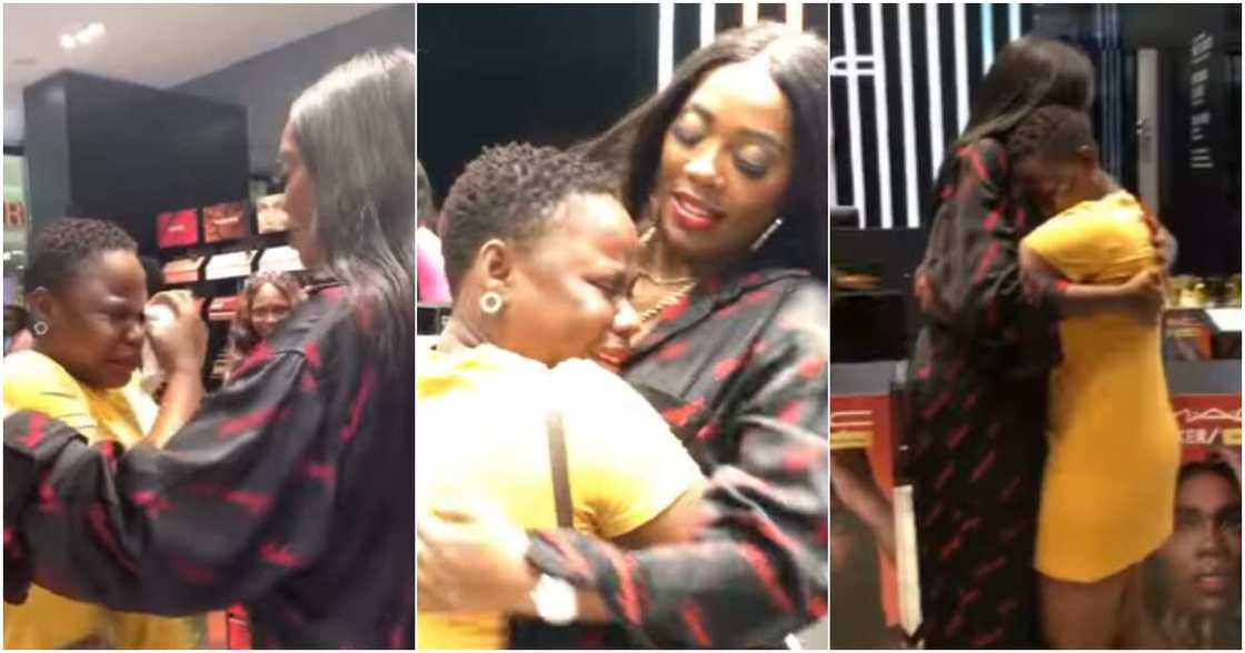 Tiwa Savage and her fan Tiwa Savage and her fan