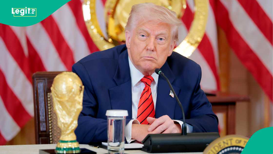 U.S. President Donald Trump with the World Cup trophy at the White House. Photo by Anna Moneymaker U.S. President Donald Trump with the World Cup trophy at the White House. Photo by Anna Moneymaker