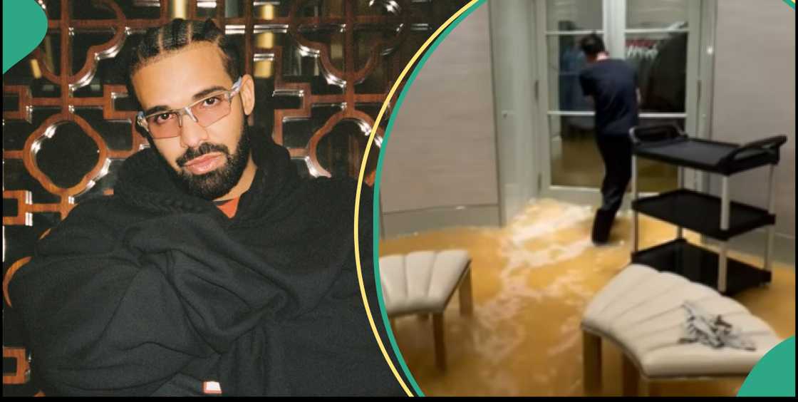 Drake, Flood in Drake's Toronto mansion Drake, Flood in Drake's Toronto mansion