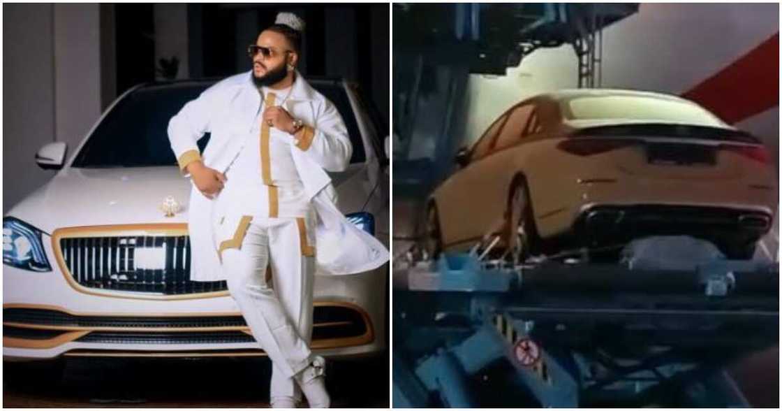 Singer Whitemoney wioth his Maybach Singer Whitemoney wioth his Maybach