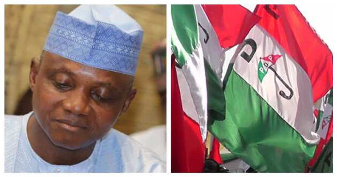 Garba Shehu said the PDP is a university of lies
(Photo: @GarShehu, OfficialPDPNig) Garba Shehu said the PDP is a university of lies
(Photo: @GarShehu, OfficialPDPNig)