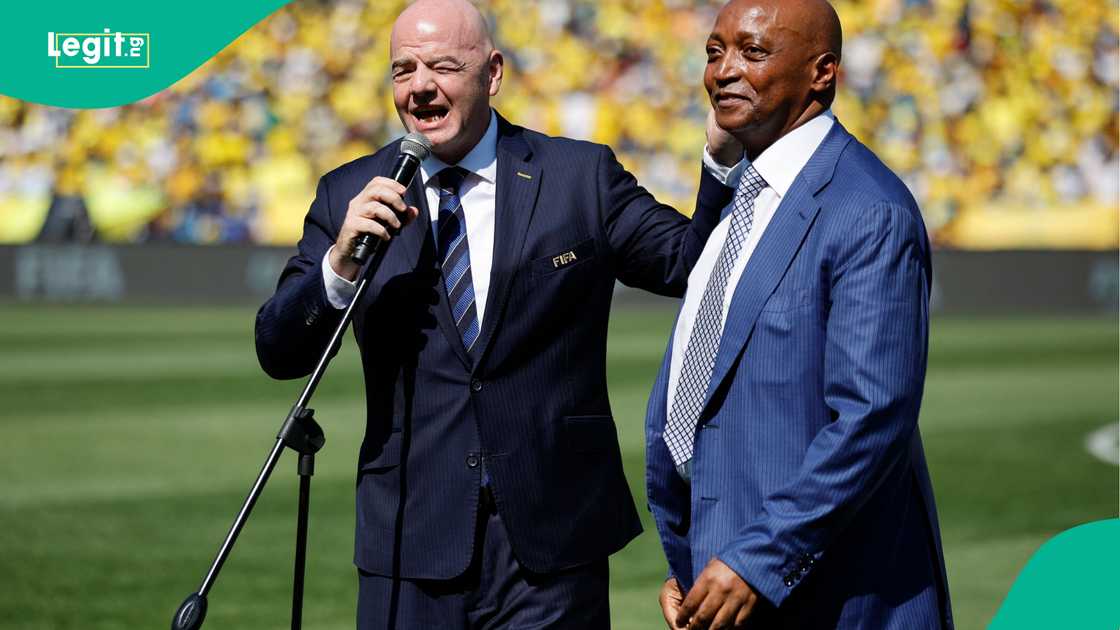 FIFA president Gianni Infantino, CAF president Patrice Motsepe FIFA president Gianni Infantino, CAF president Patrice Motsepe