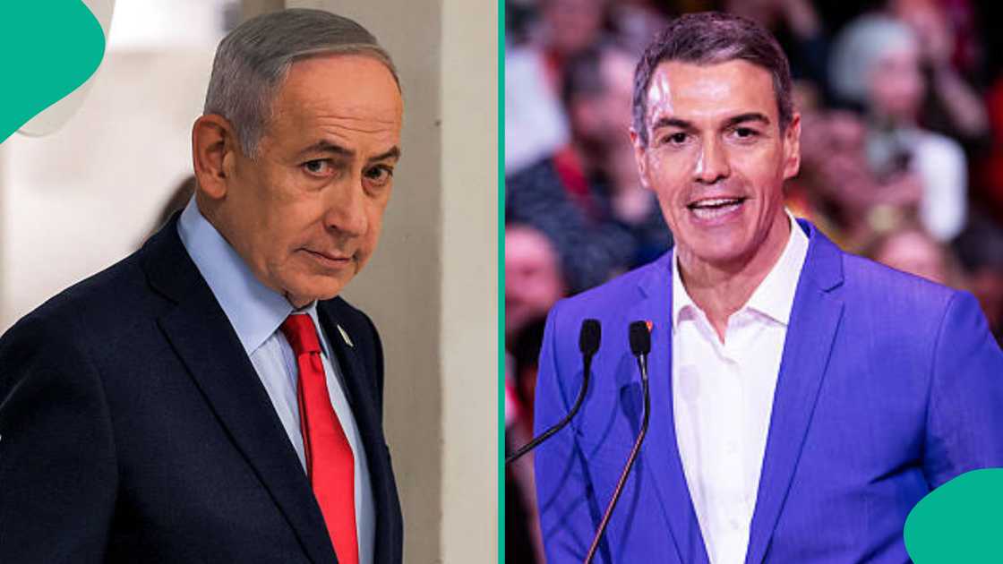 Pedro Sánchez da Benjamin Netanyahu Pedro Sánchez da Benjamin Netanyahu