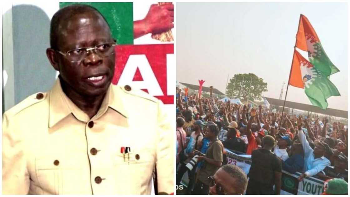 Adams Oshiomole, Peter Obi, Edo, Benin, Obidients, 2023 elections Adams Oshiomole, Peter Obi, Edo, Benin, Obidients, 2023 elections