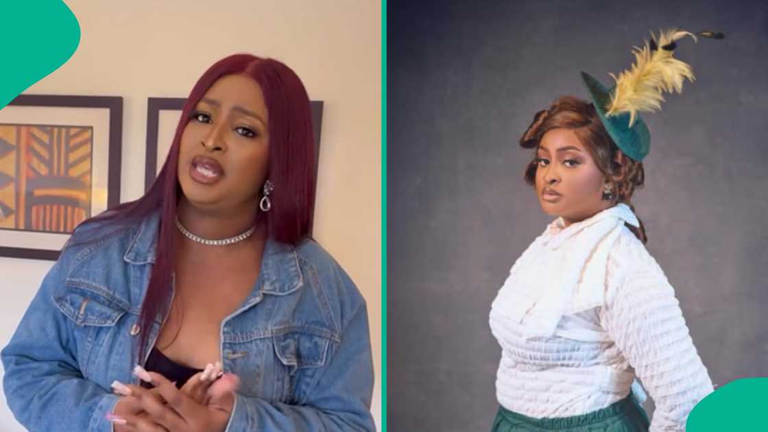Actress Etinosa Idemudia slams lady over skimpy outfit. Actress Etinosa Idemudia slams lady over skimpy outfit.