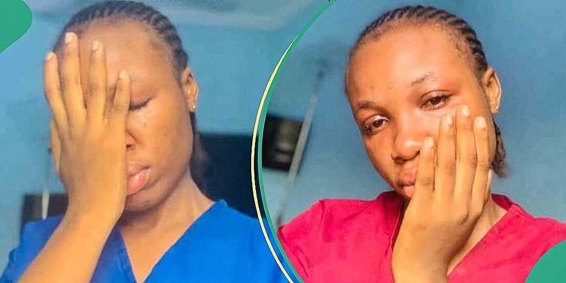 Nurse in tears as she shares experience with patient Nurse in tears as she shares experience with patient