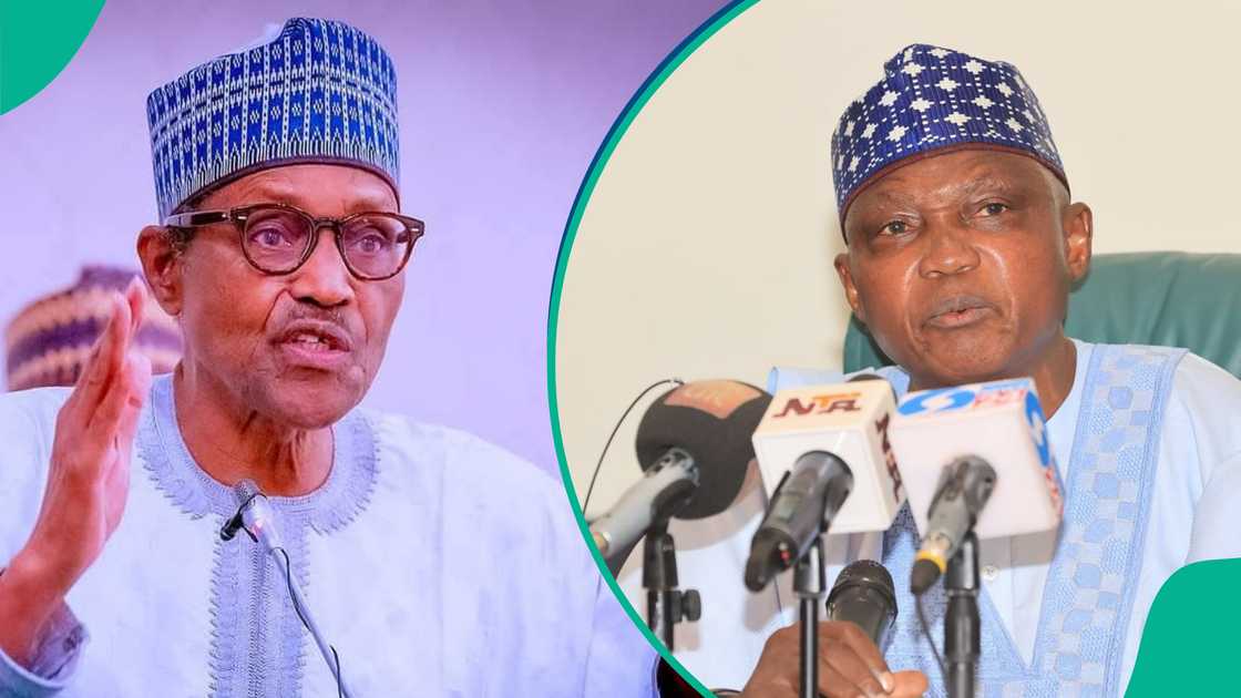 Ex-Buhari's aide Garba Shehu and Former President Muhammadu Buhari Ex-Buhari's aide Garba Shehu and Former President Muhammadu Buhari