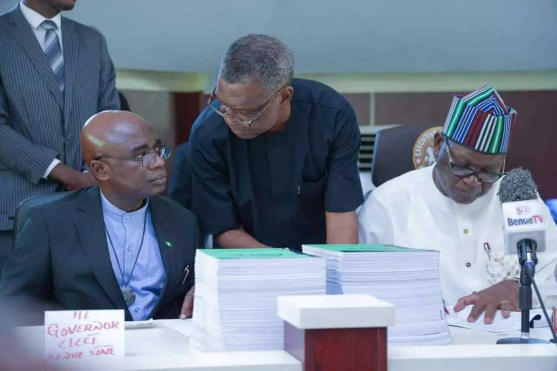 Gwamna Alia da Ortom. Gwamna Alia da Ortom.