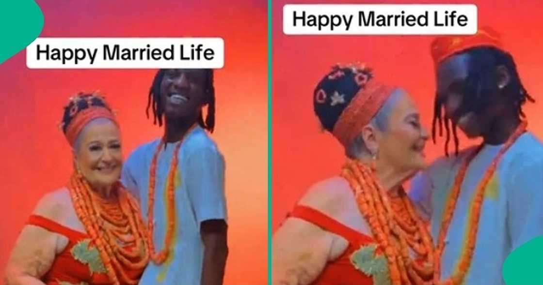 Young Nigerian man marries older White woman