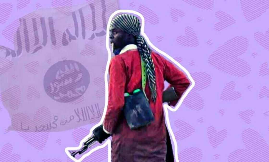 Hoton 'Dan ta'addan Boko Haram/ISWAP dauke da bindiga Hoton 'Dan ta'addan Boko Haram/ISWAP dauke da bindiga