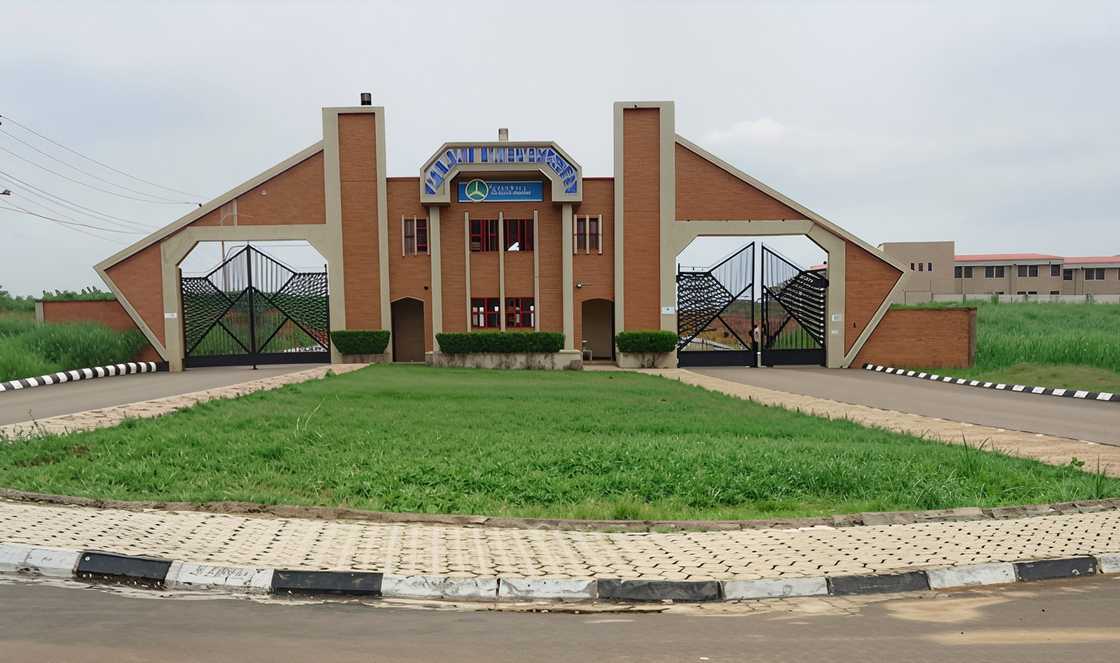 The Caleb University's entrance