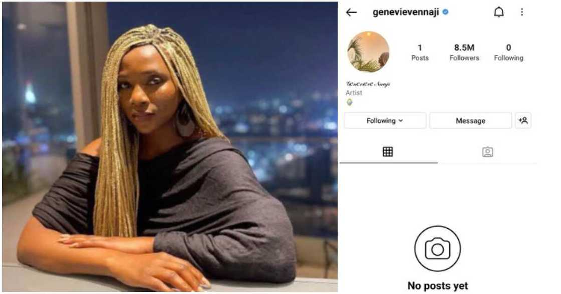 Actress Genevieve deletes all her photos on social media. Actress Genevieve deletes all her photos on social media.