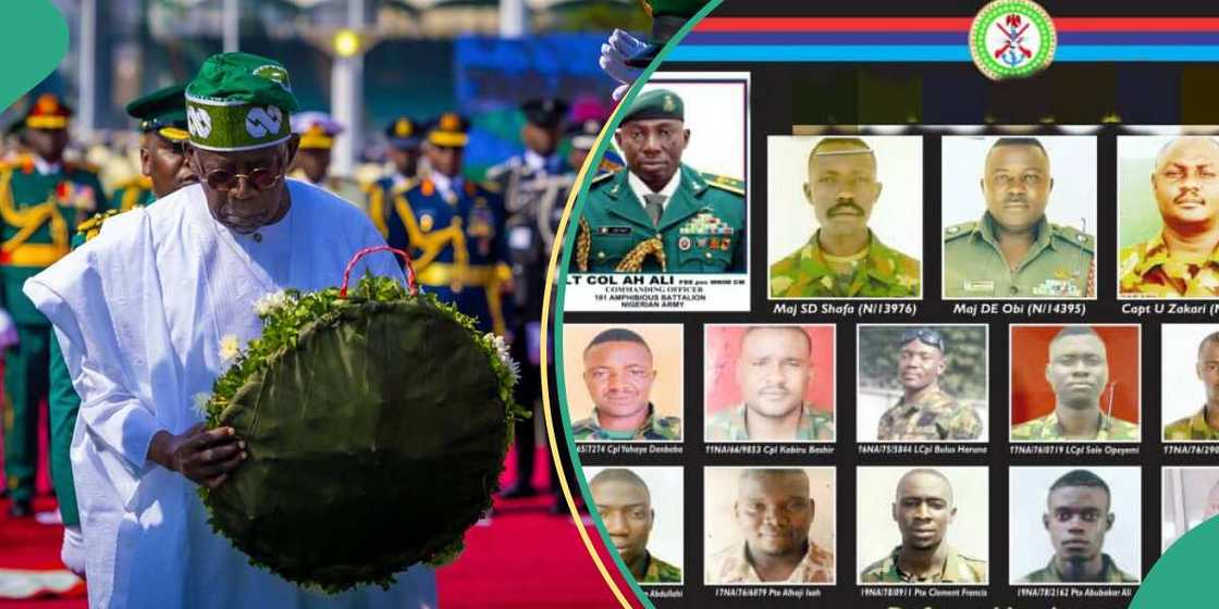 Tinubu honoured late soldiers on Wednesday Tinubu honoured late soldiers on Wednesday