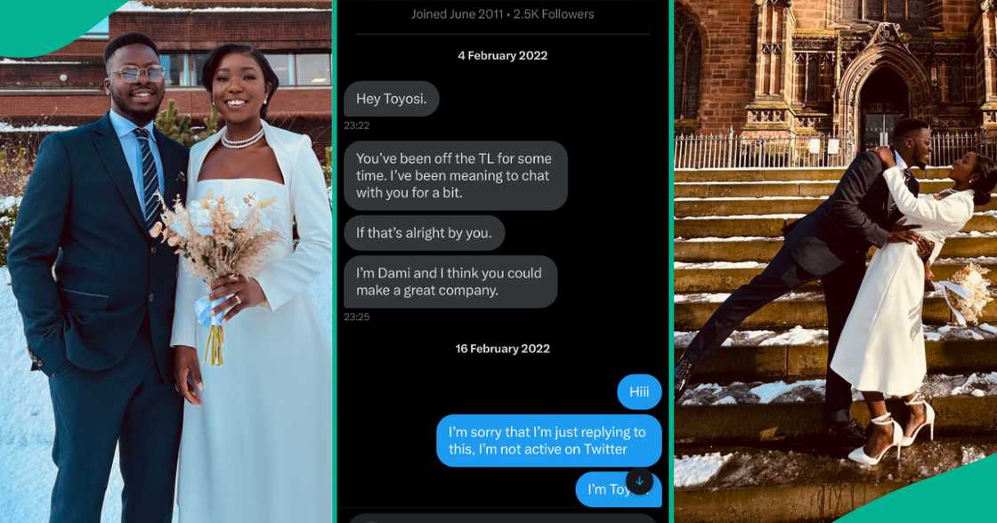 Nigerian Lady Marries Man She Met on Twitter, Shares Screenshot of Their First Chat Nigerian Lady Marries Man She Met on Twitter, Shares Screenshot of Their First Chat