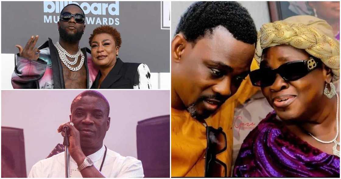 Top Nigerian celebrities who are proud mummy's boys. Top Nigerian celebrities who are proud mummy's boys.