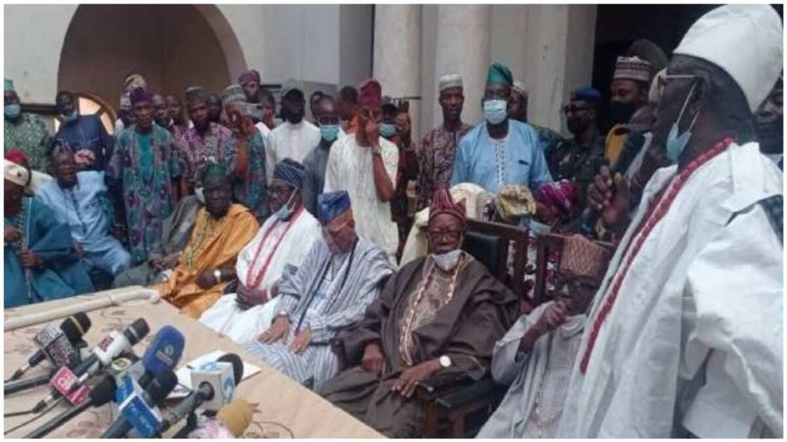 Just In: Ladoja absent as kingmakers endorse Senator Lekan Balogun as Olubadan-elect Just In: Ladoja absent as kingmakers endorse Senator Lekan Balogun as Olubadan-elect