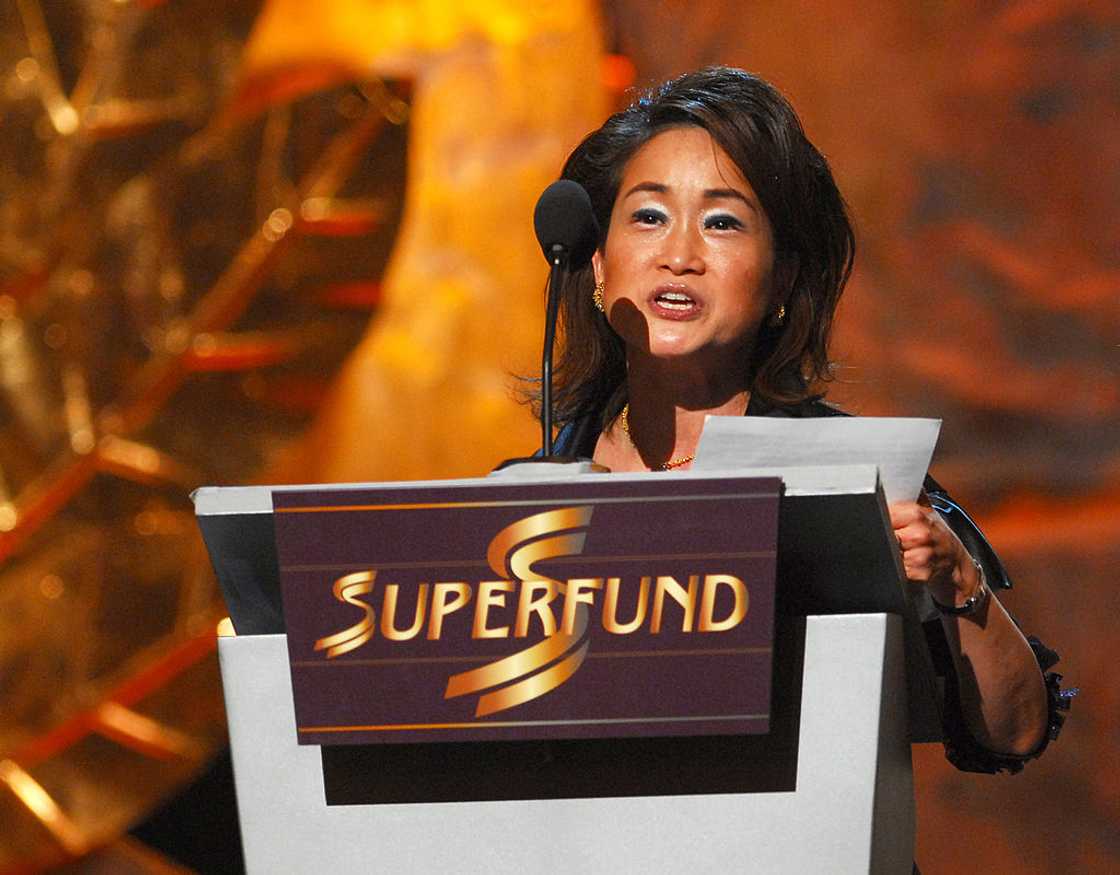 Miky Lee speaks during an event in New York Miky Lee speaks during an event in New York