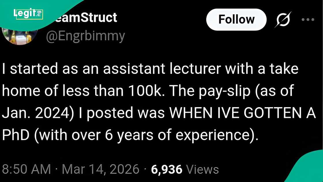 Alleged ex-assistant lecturer at Covenant University shares salary details