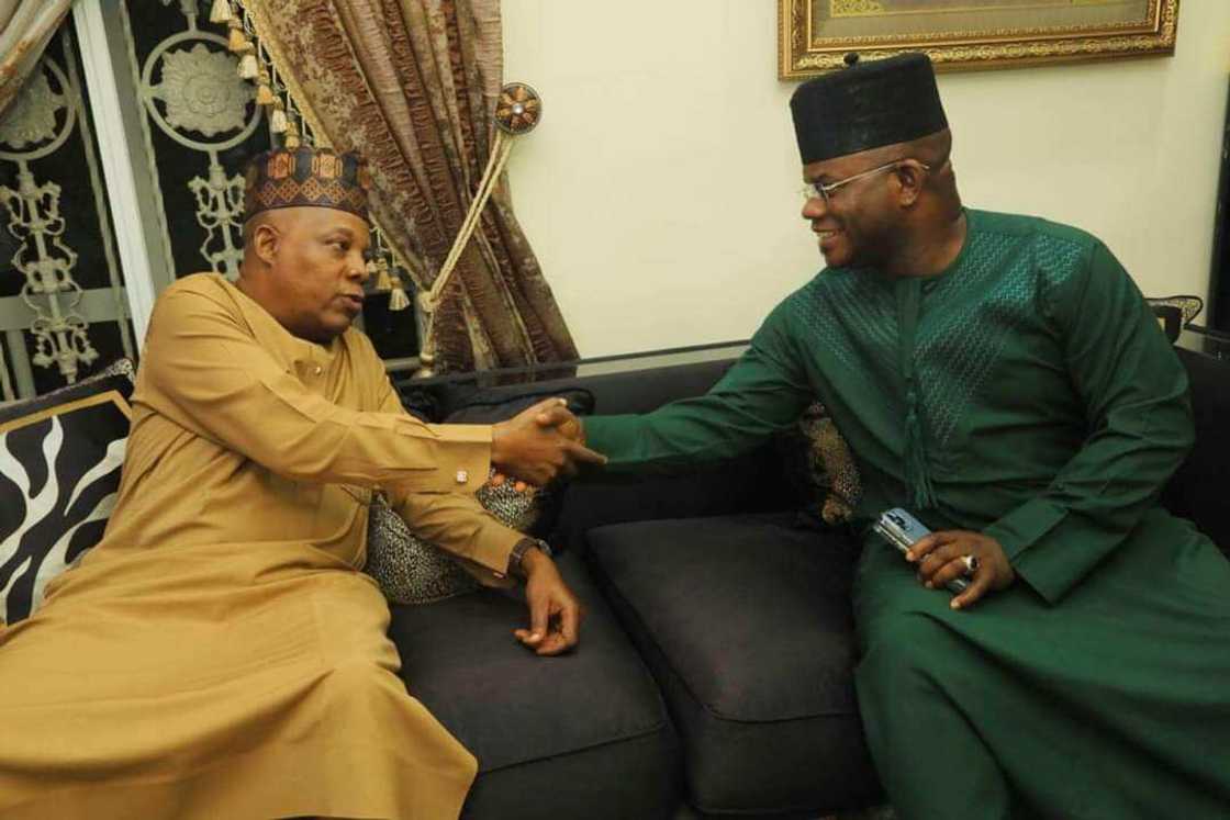 Shettima da gwamna Yahaya Bello. Shettima da gwamna Yahaya Bello.