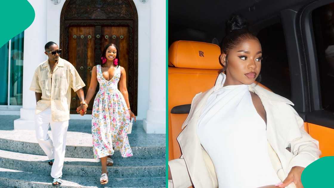 Priscilla Ojo and her man Jux appear in traditional outfits. Priscilla Ojo and her man Jux appear in traditional outfits.