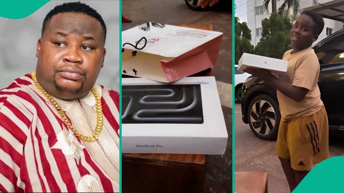 Cubana Chiefpriest shares video of him presenting a new MacBook Pro to his son. Cubana Chiefpriest shares video of him presenting a new MacBook Pro to his son.