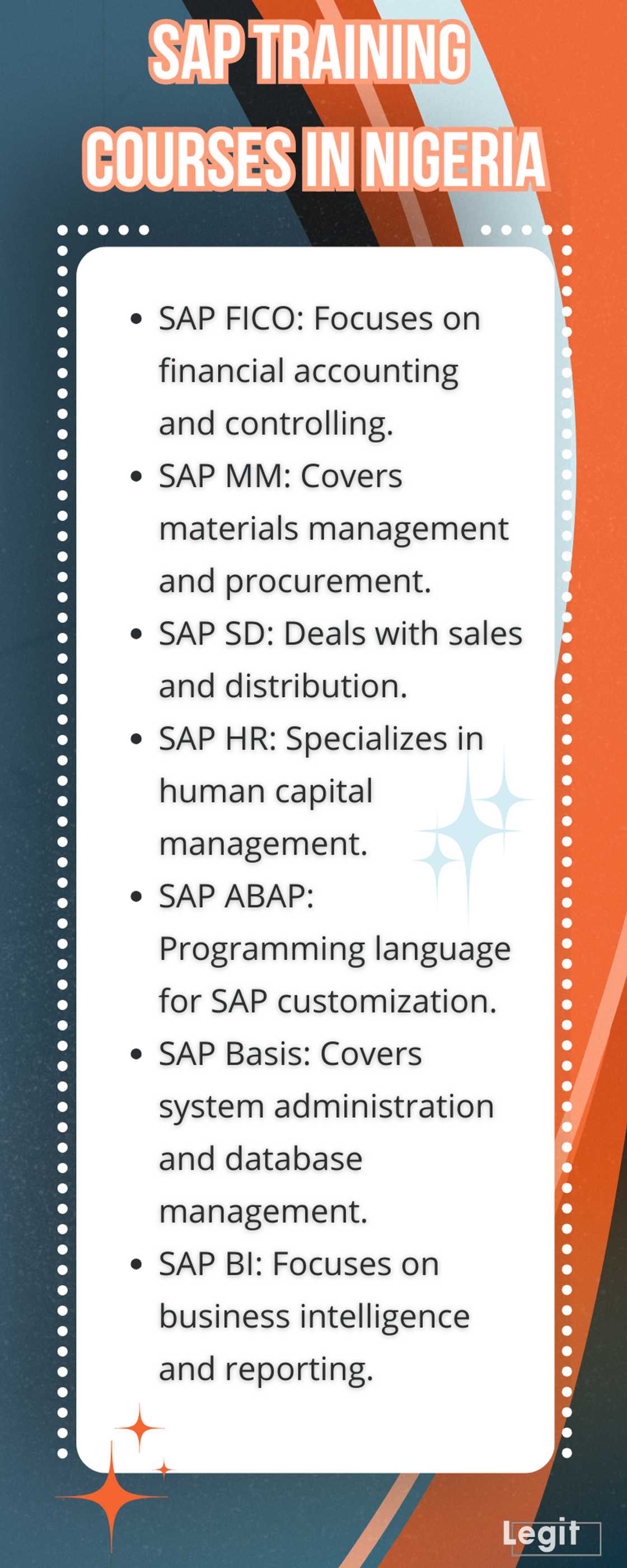 SAP training in Nigeria SAP training in Nigeria