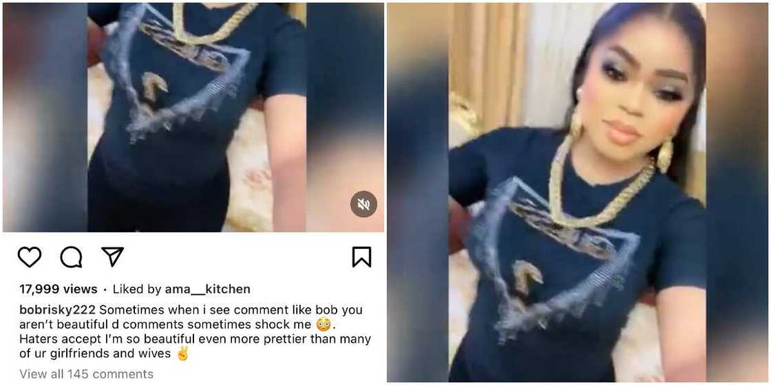 Bobrisky's post on beauty, Bobrisky Bobrisky's post on beauty, Bobrisky