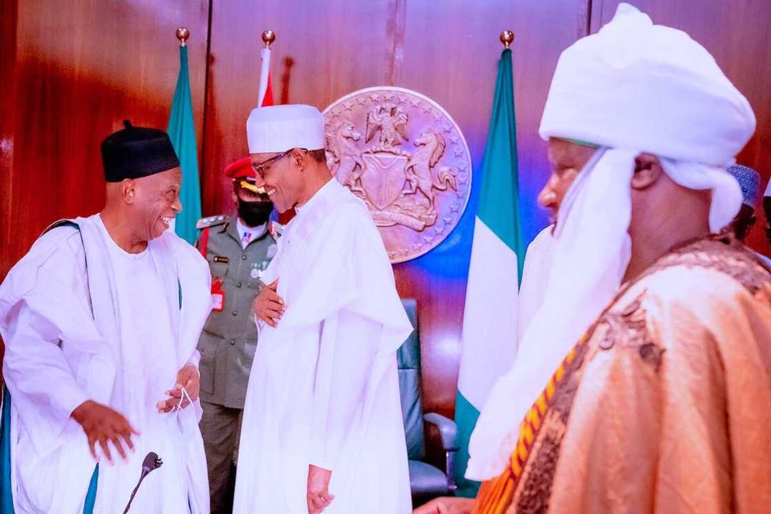 Shugaba Buhari da Abdullahi Adamu. Shugaba Buhari da Abdullahi Adamu.