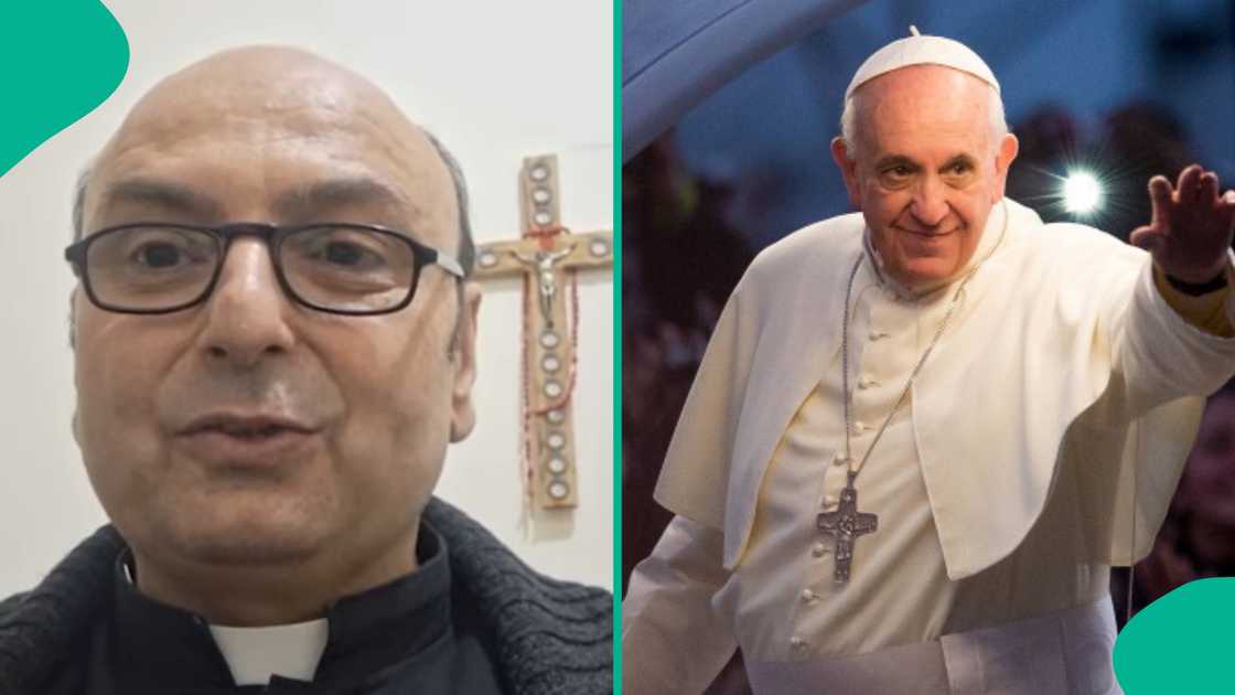The Catholic priest is from Argentina and he is pastoring a parish in Gaza. The Catholic priest is from Argentina and he is pastoring a parish in Gaza.