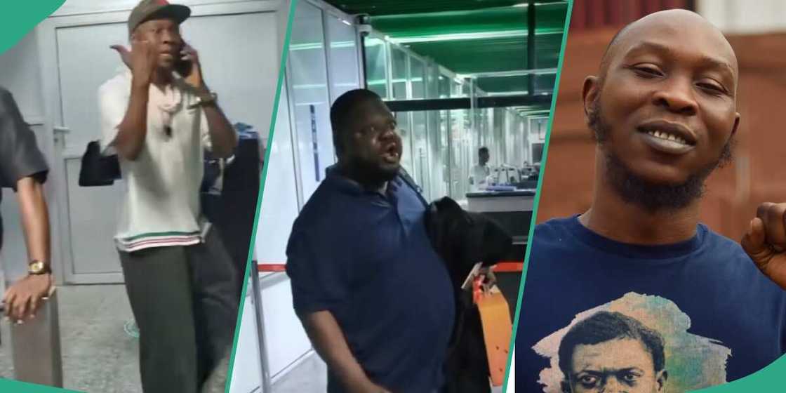 Seun Kuti fights with foreigner in the airport Seun Kuti fights with foreigner in the airport