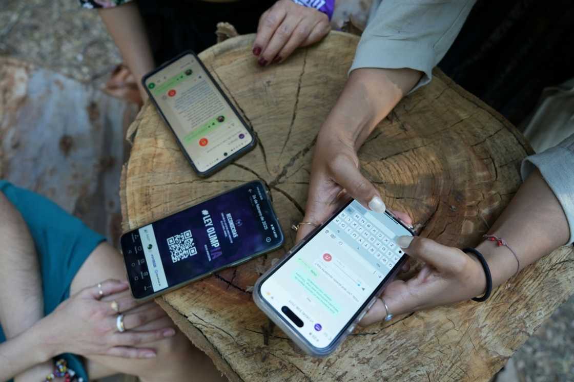 Activists demonstrate OlimpIA, a chatbot that helps victims of digital sexual violence Activists demonstrate OlimpIA, a chatbot that helps victims of digital sexual violence