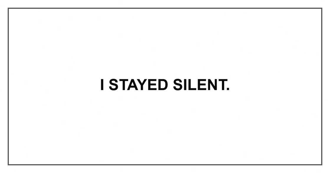 I stayed silent.